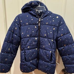 Old Navy Kids Navy Star Print Puffer Jacket